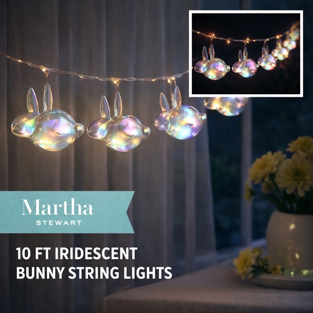 Martha Stewart Multicolor Bunny String Lights